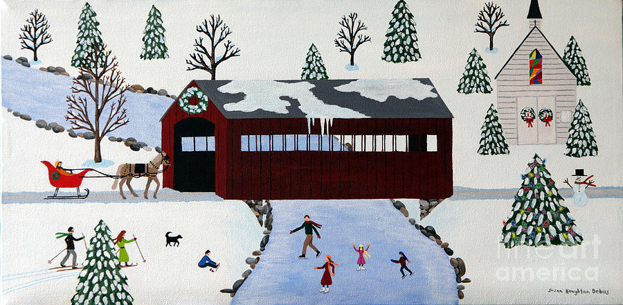 Winter Painting - Winter Wonderland by Susan C Houghton