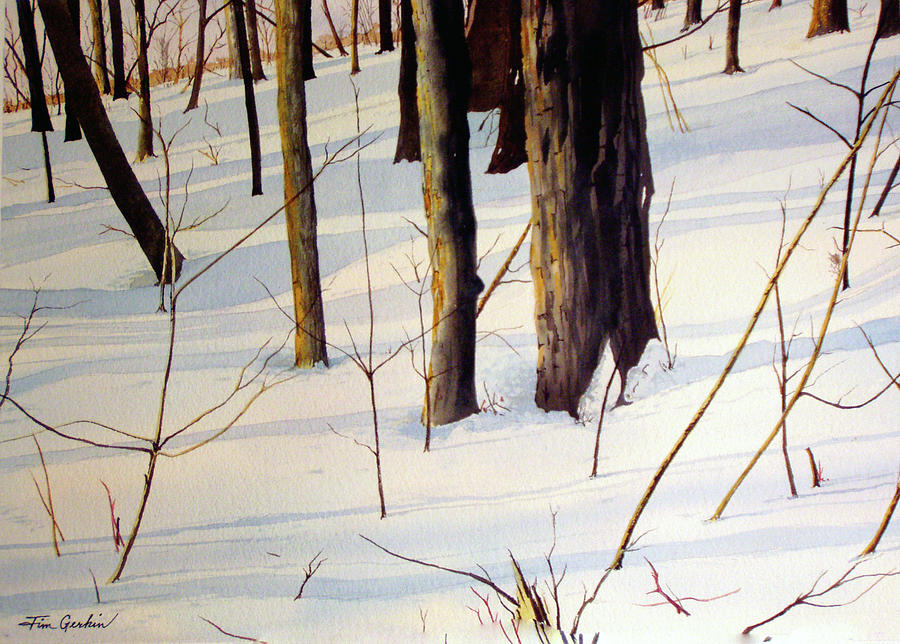 Winter Wood Painting by Jim Gerkin