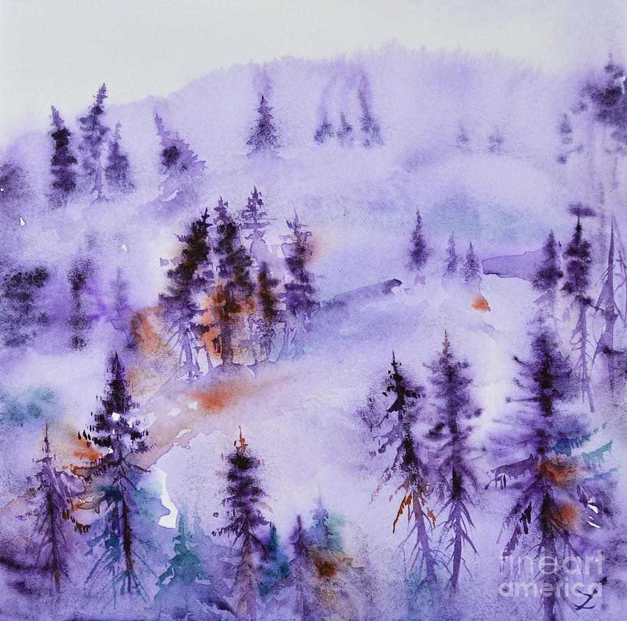 Winter Painting by Zaira Dzhaubaeva