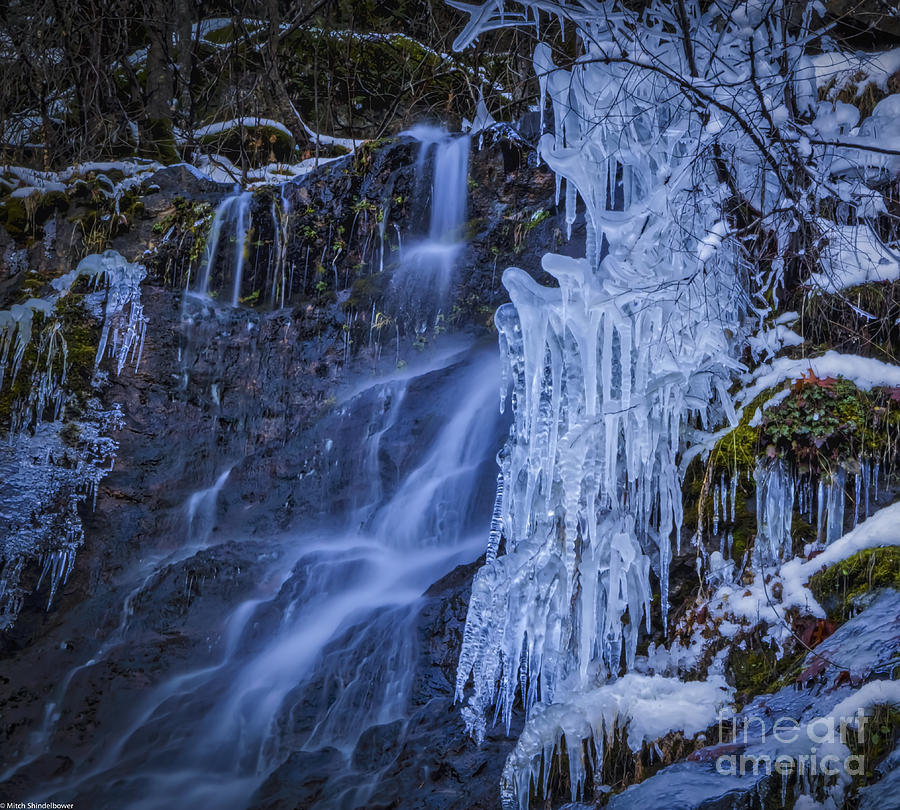 Winterfalls Photograph by Mitch Shindelbower