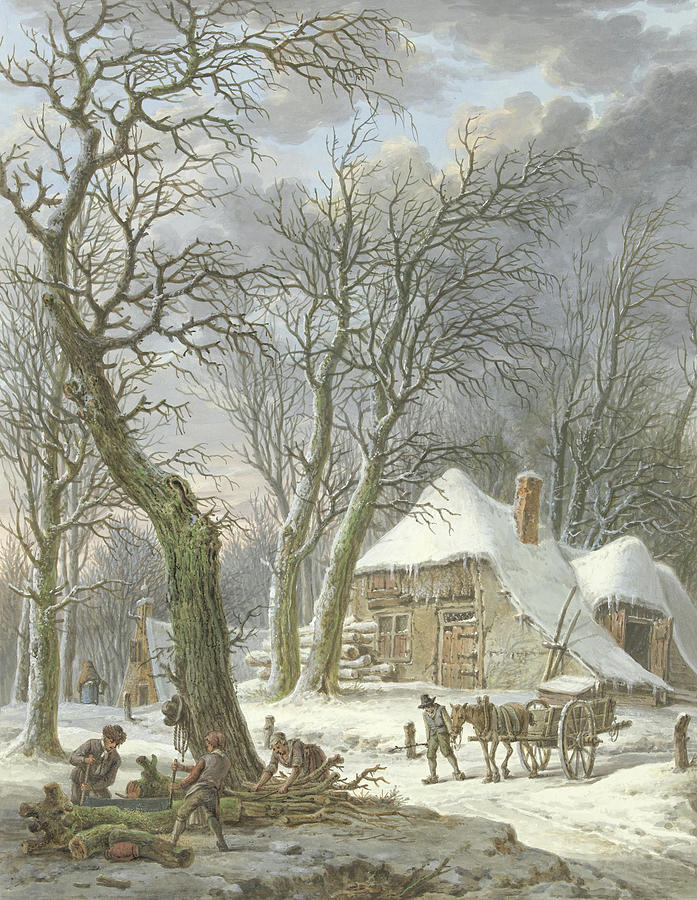 Winterlandschap Painting by Pieter Pietersz  Barbiers