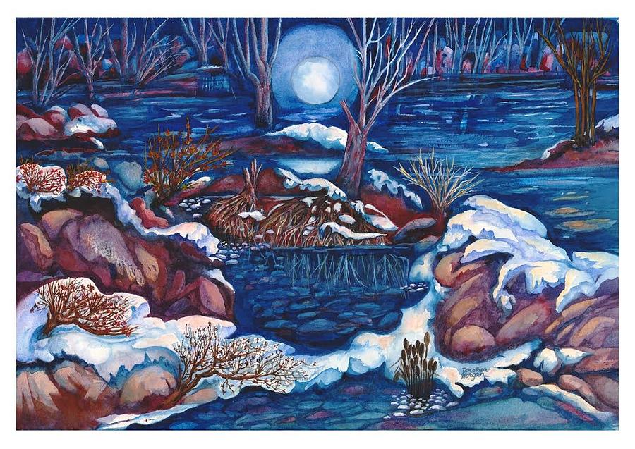 Wintermoon a personal experience Painting by Dorothea  Morgan