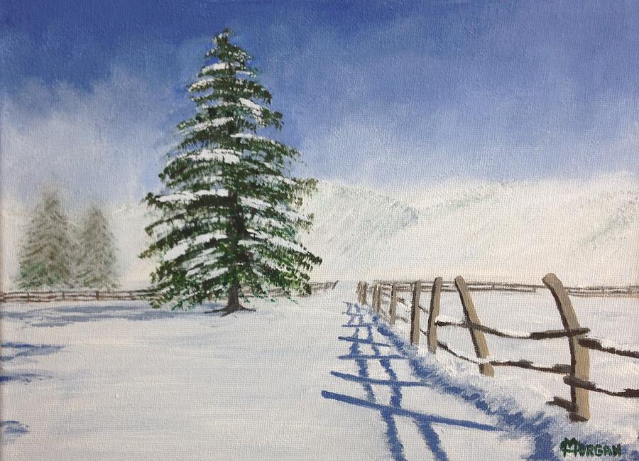 Winters Beauty Painting by Cynthia Morgan