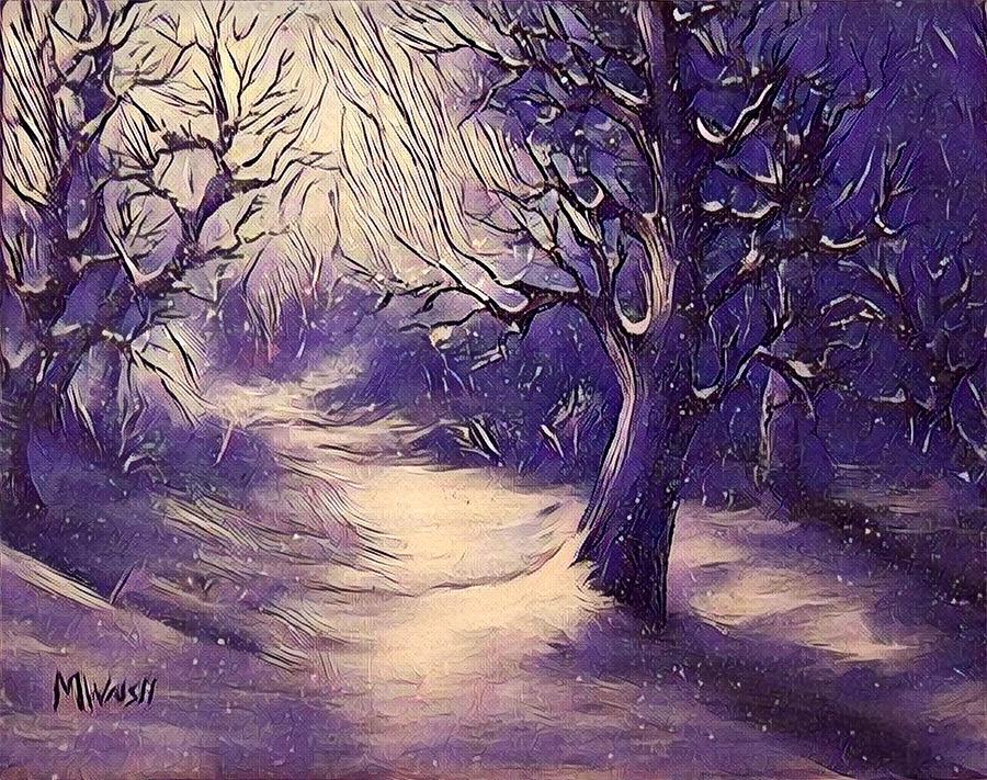 Winters beauty Painting by Megan Walsh