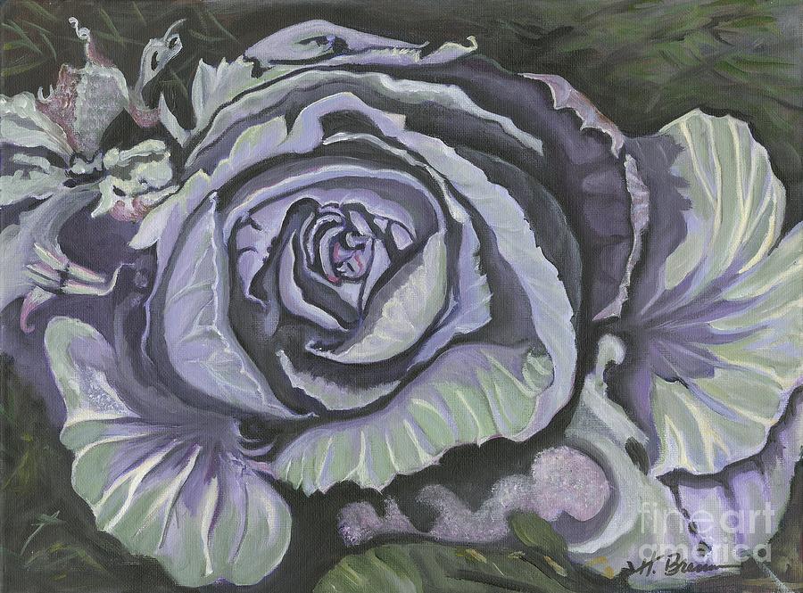 Winters Cabbage Painting by Holly Bartlett Brannan