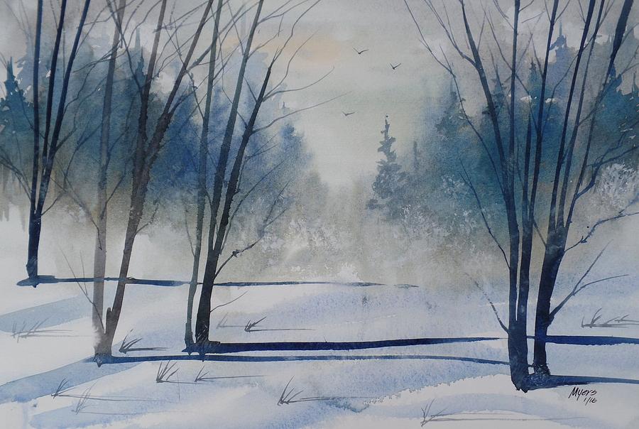 Winters Cold, Watercolor Painting Painting by David K Myers - Fine Art ...