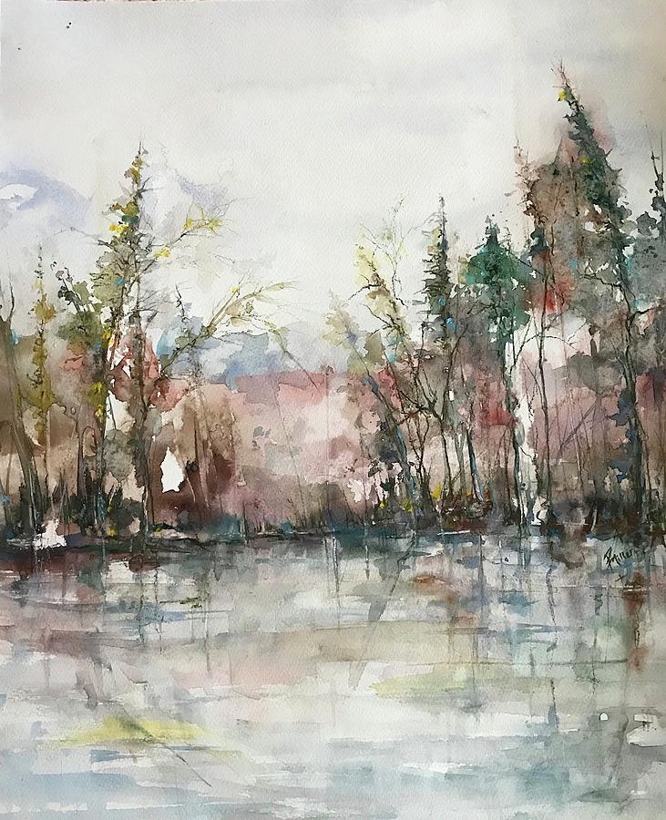 Nature Painting - Winters  Dawn Series by Robin Miller-Bookhout