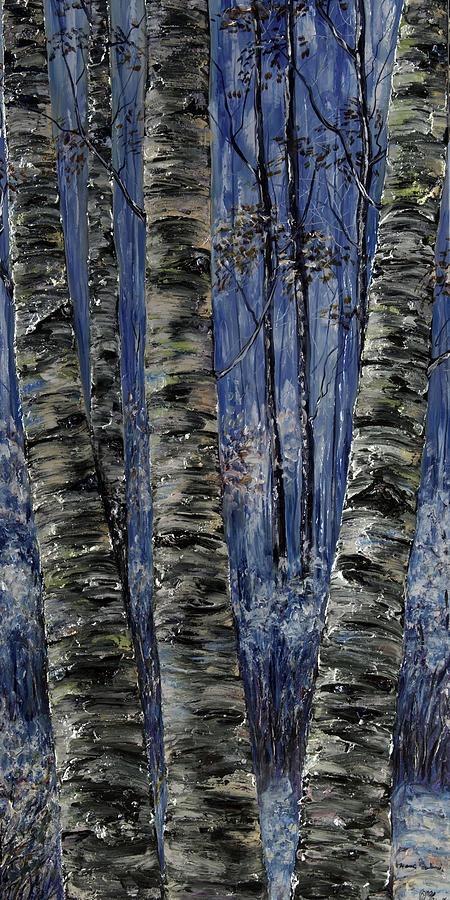 Natures Canvas - Aspen Forest in the Rockies Painting by OLena Art by Lena Owens - Vibrant DESIGN