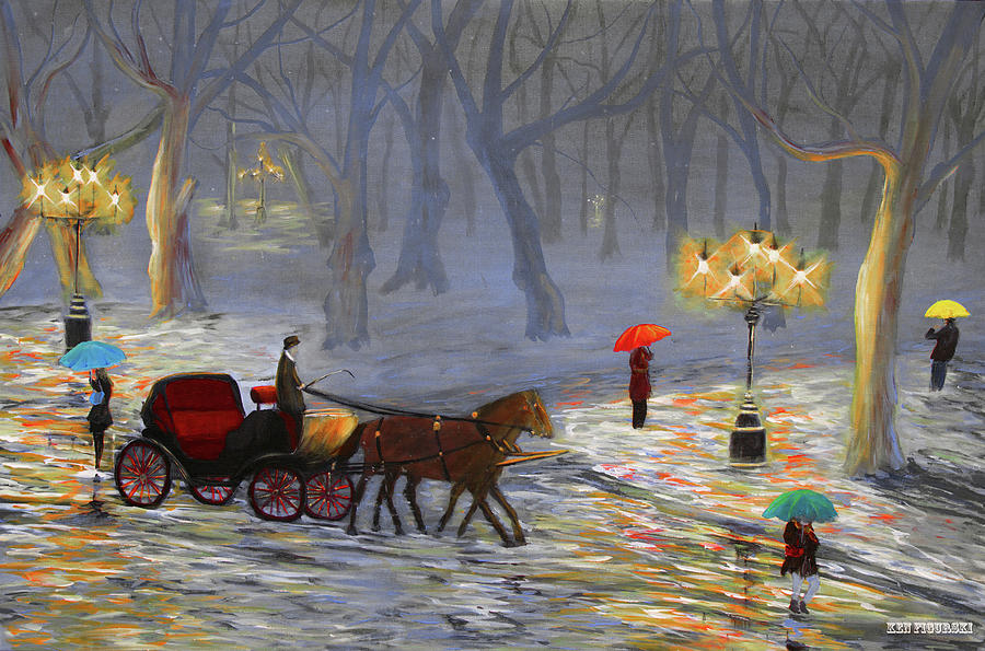 Winters Eve Select Colors Painting by Ken Figurski