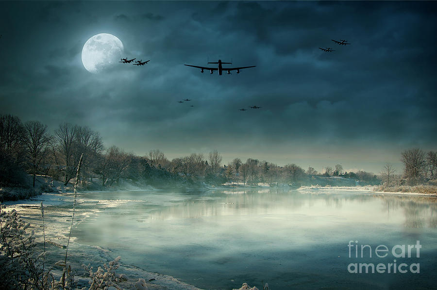 Winters Full Moon Digital Art by Airpower Art