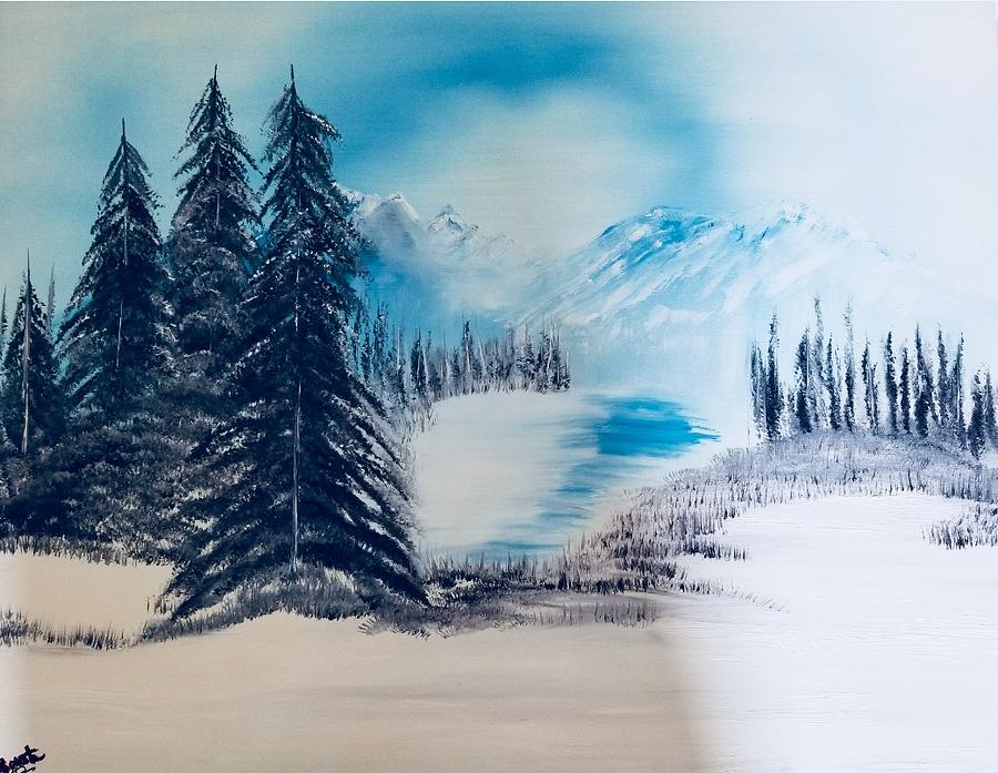 Winters Love Painting by Mitzi Borota