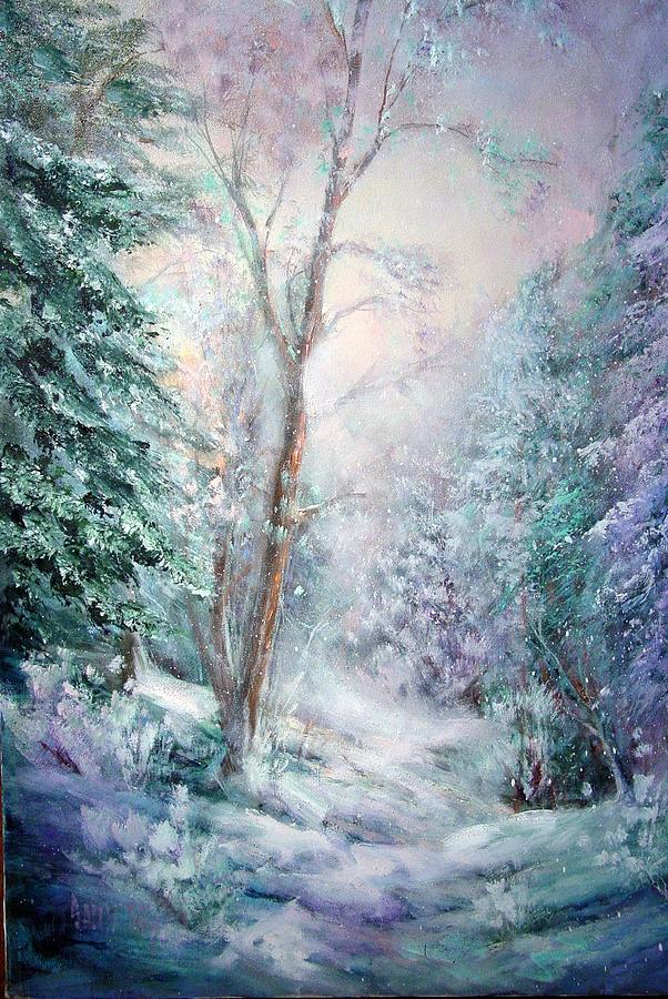 Winter's Message Painting by Sally Seago - Fine Art America