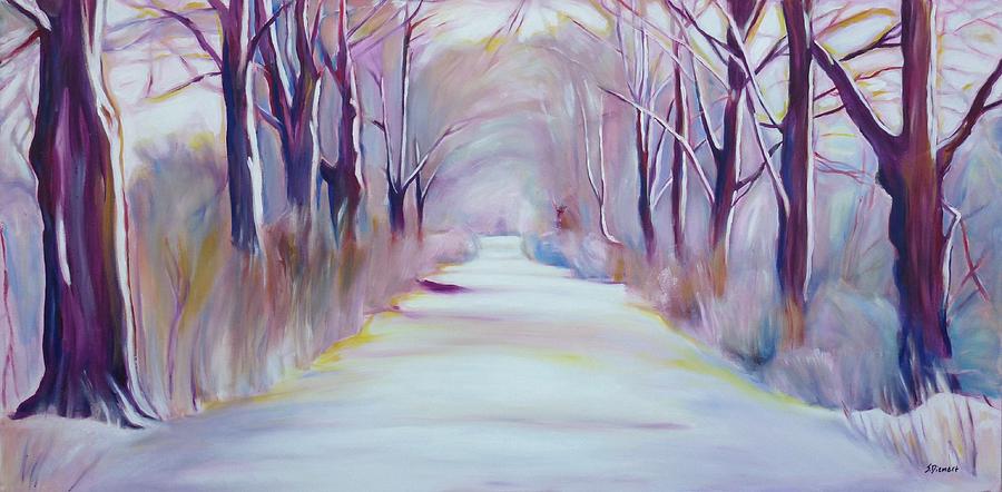 Winter Painting - Winters Path by Sheila Diemert