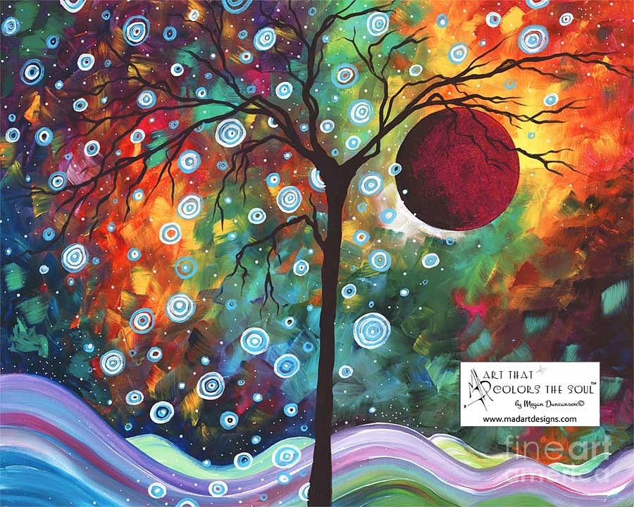 Winters Return Limited Edition Prints and Original Abstract Landscape Painting by Megan Duncanson Painting by Megan Aroon