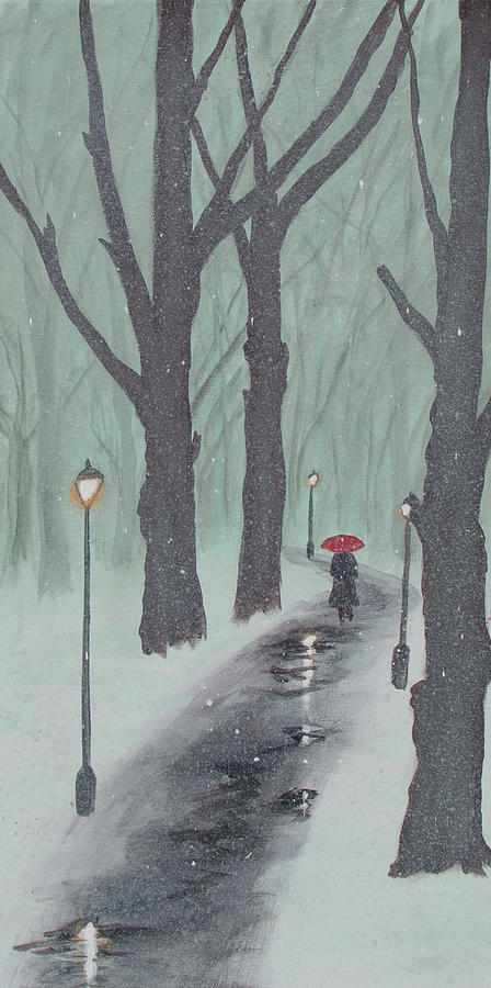 Winters Snow Painting by Ken Figurski