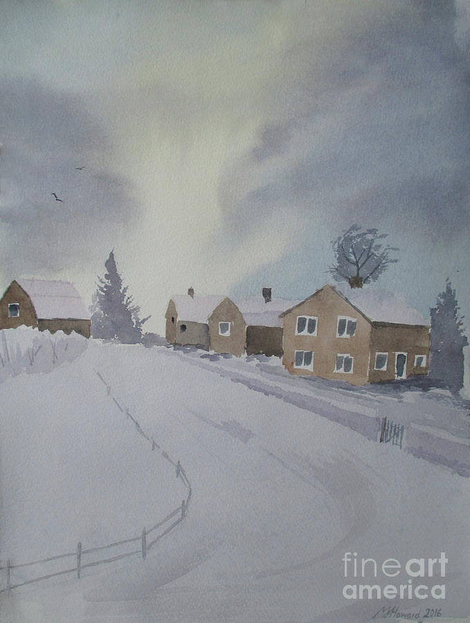 Winters Way Painting by Martin Howard