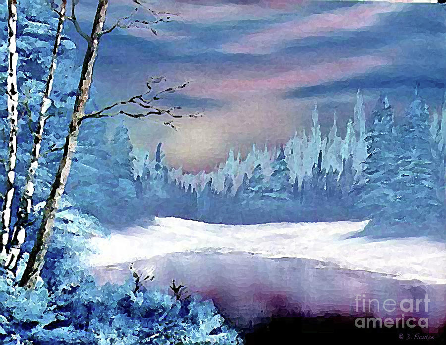 Winterscape Painting Painting by Dee Flouton