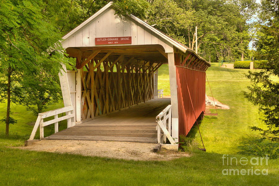 Bridge Photograph - Winterset Iowa Historic Bridge by Adam Jewell