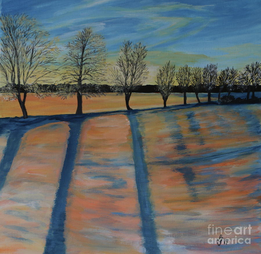 Wintersun Cast Long Shadows  Painting by Christiane Schulze Art And Photography