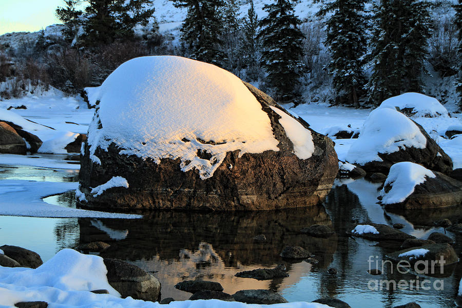 Wintery Rock Photograph by Edward R Wisell