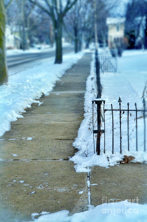 Wintery Sidewalk Photograph by Jill Battaglia