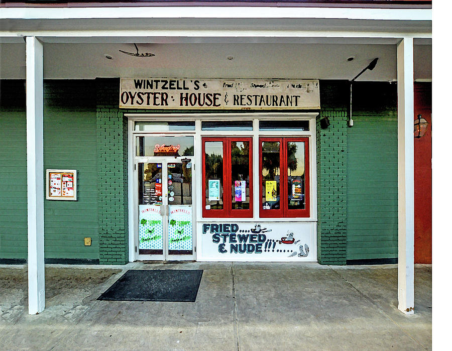 Wintzells Front Door in Mobile Alabama Digital Art by Michael Thomas