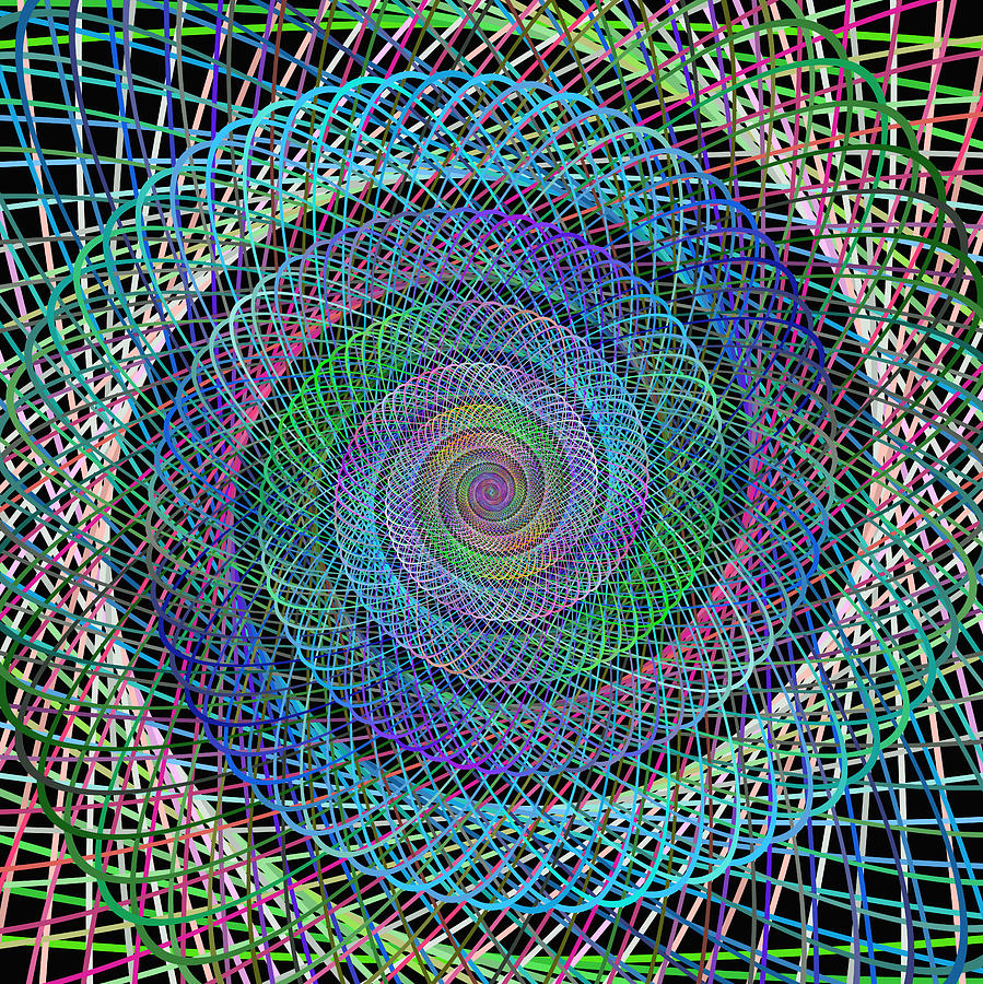 Spiral Digital Art - Wire spiral by David Zydd