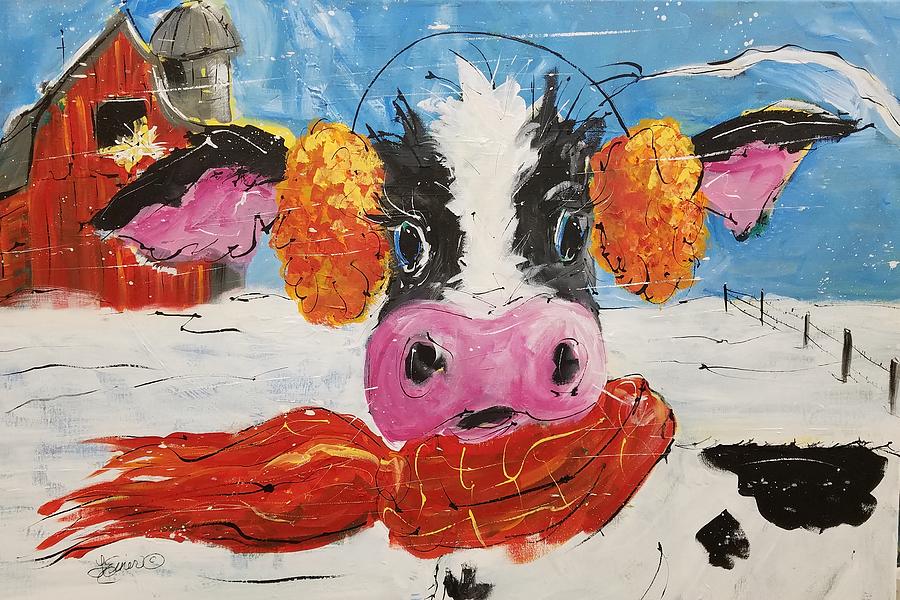 Wis-cow-sin Winter Painting by Terri Einer
