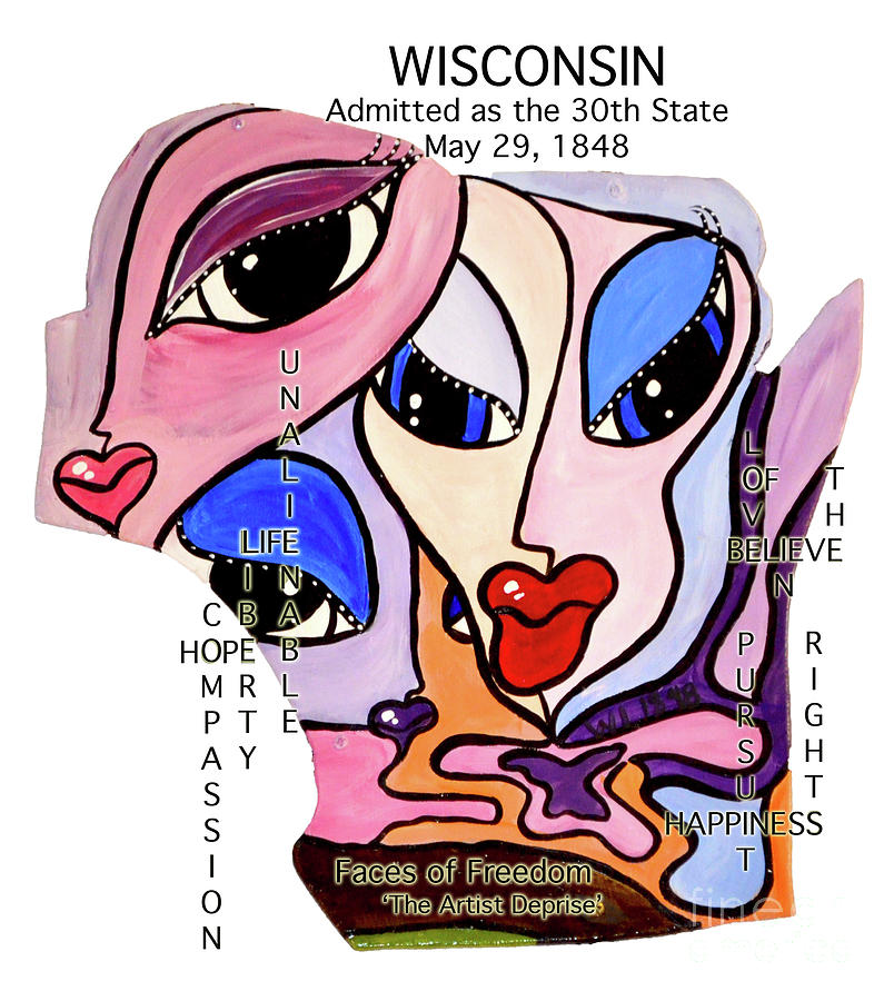 Wisconsin Painting - Wisconsin by Deprise Brescia