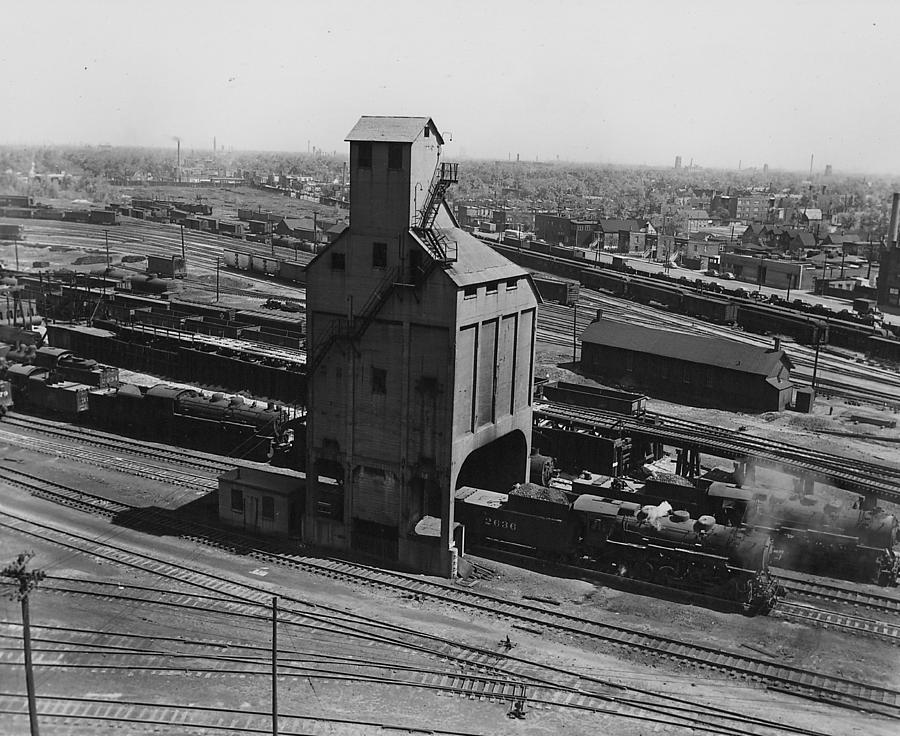 Wisconsin Division Coaling Tower at 40th Street - 1948 Photograph by Chicago and North Western Historical Society