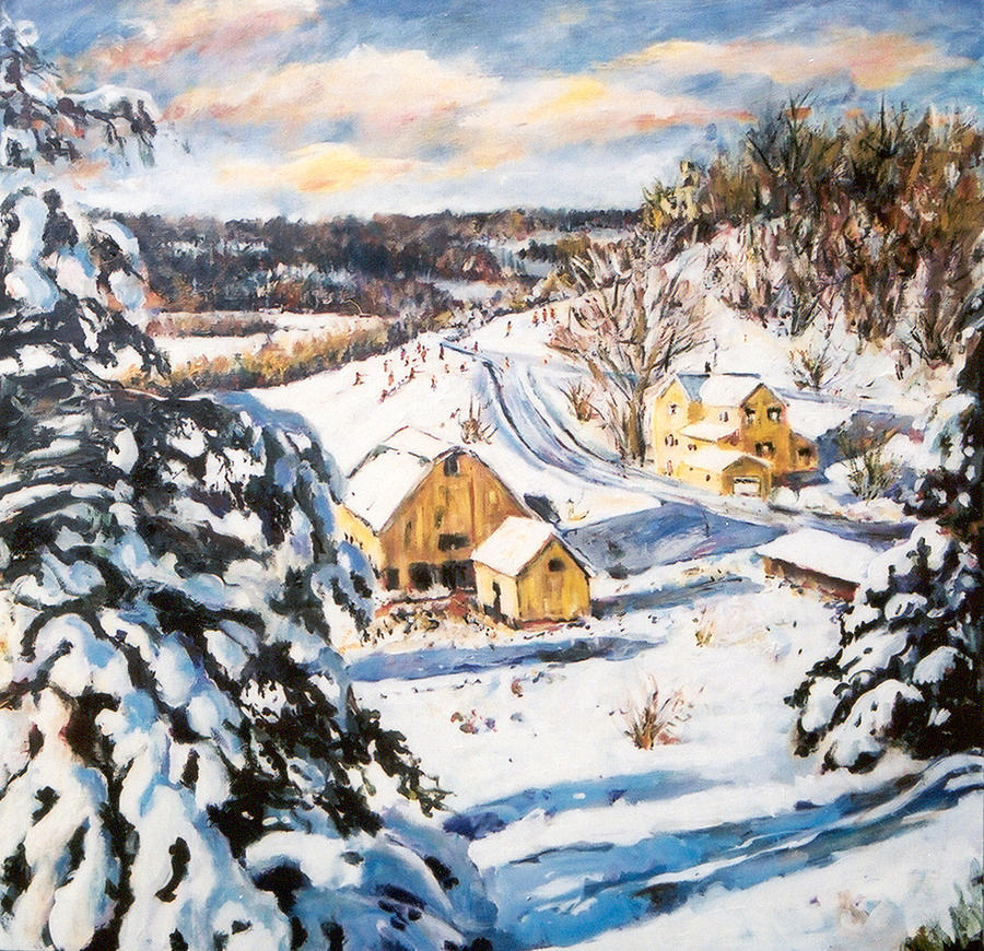 Wisconsin Farm Painting by Ingrid Dohm