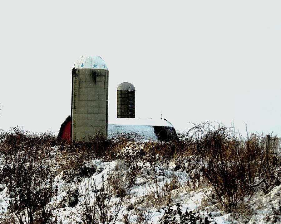 Wisconsin Farm Scene In Winter Photograph