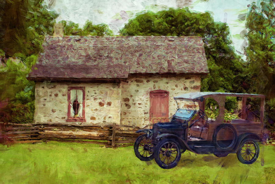 Vintage Painting - Wisconsin Homestead 10 by Jack Zulli