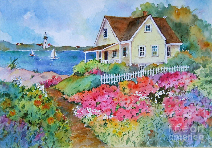 Wisconsin Lake House Painting by Sherri Crabtree - Fine Art America