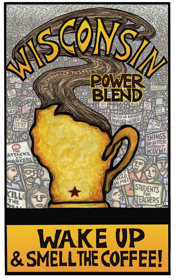 Wisconsin Power Blend Mixed Media by Ricardo Levins Morales