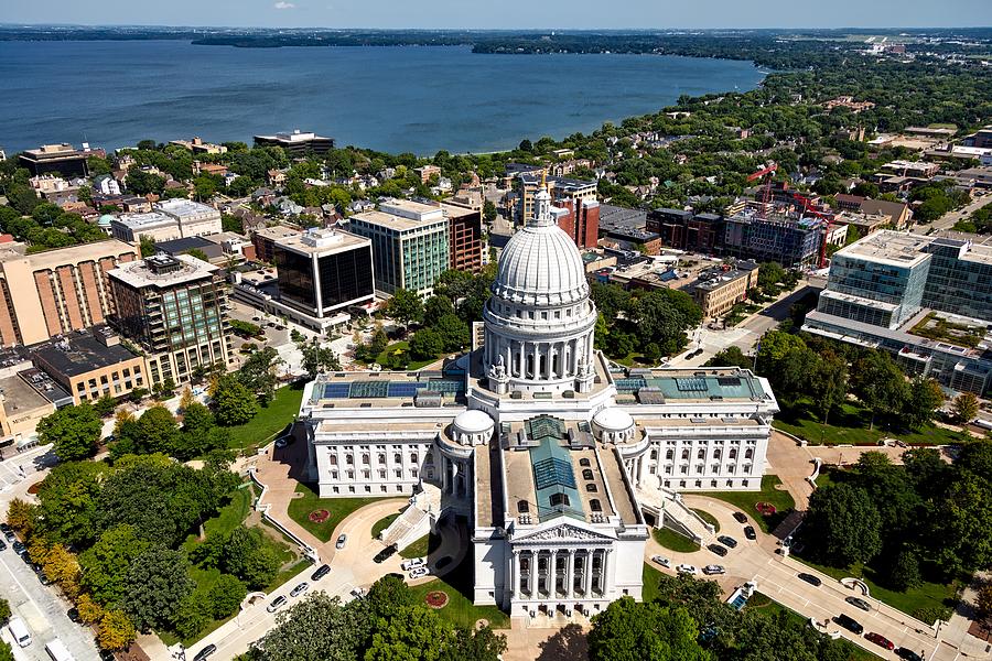 Madison Photograph - Wisconsin State Capitol - Madison by Mountain Dreams