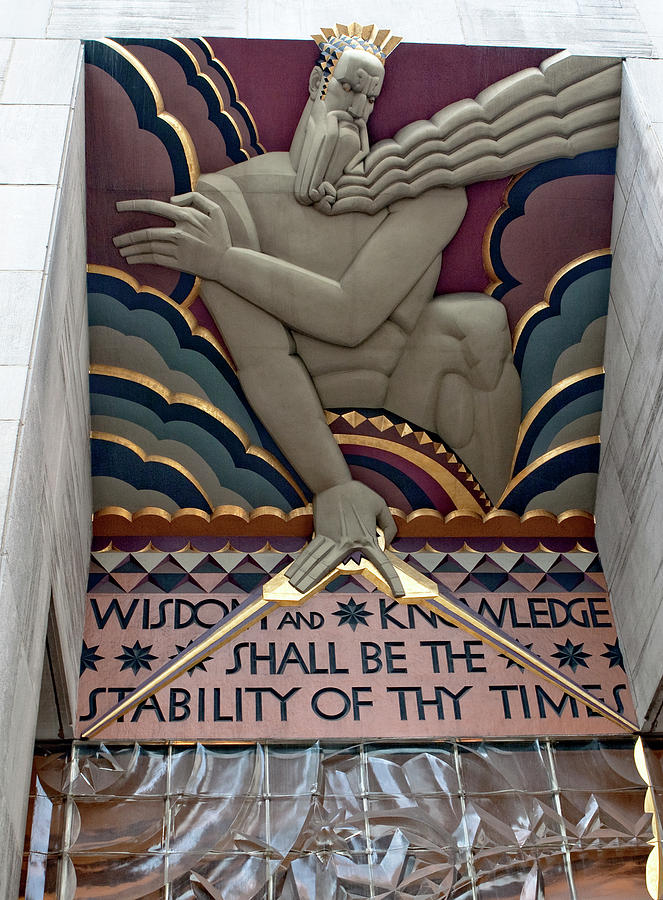 Wisdom Lords Over Rockefeller Center Photograph by Lorraine Devon Wilke