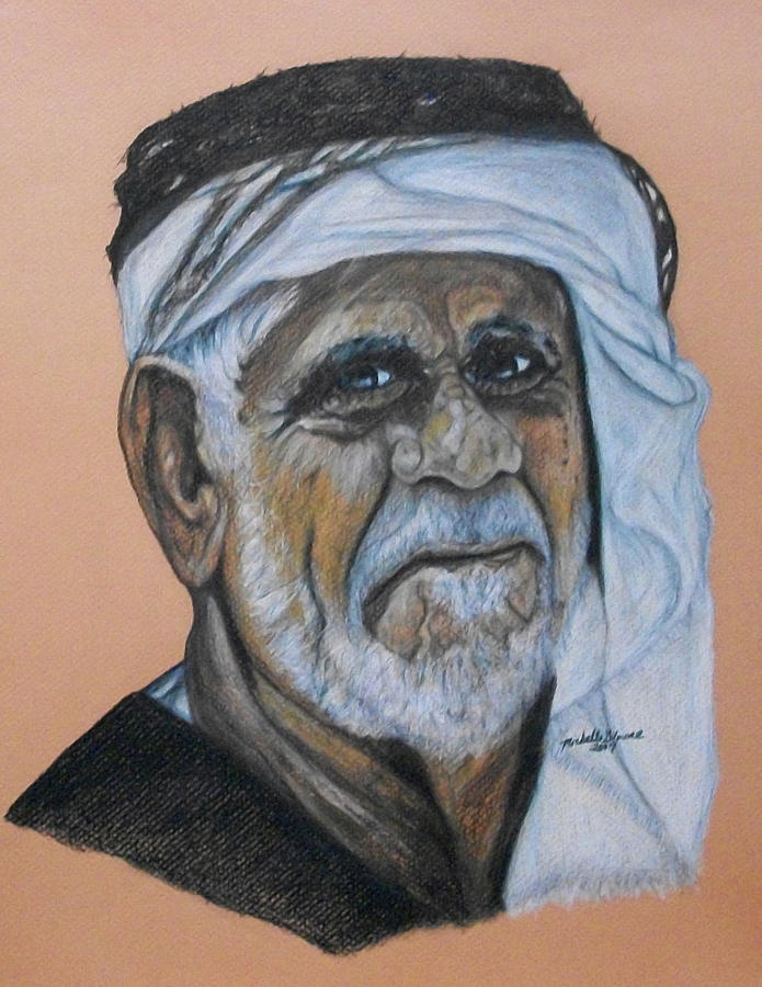 Wisdom Portrait Drawing by Michelle Gilmore