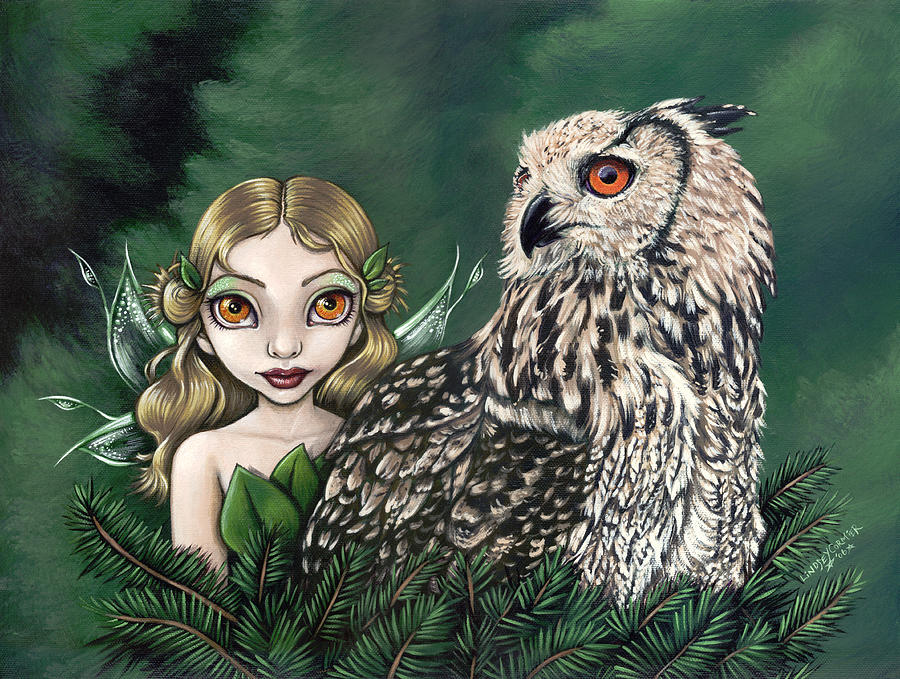 Fairy Painting - Wise Companion by Lindsey Cormier