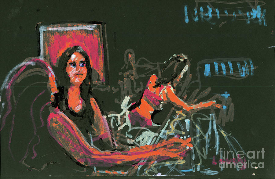Wise Guys Bar Girls  Painting by Candace Lovely