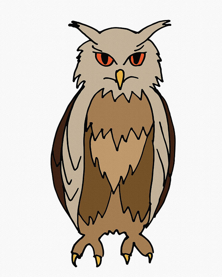 Wise Owl For Kids Digital Art by Irina Sztukowski
