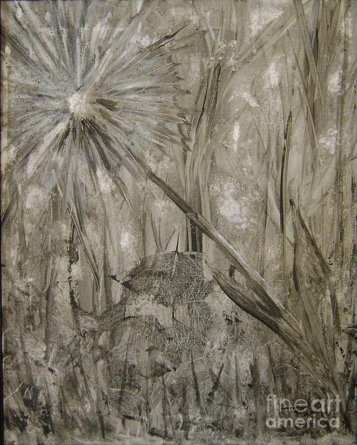 Black And White Painting - Wish From The Forrest Floor by Reed Novotny