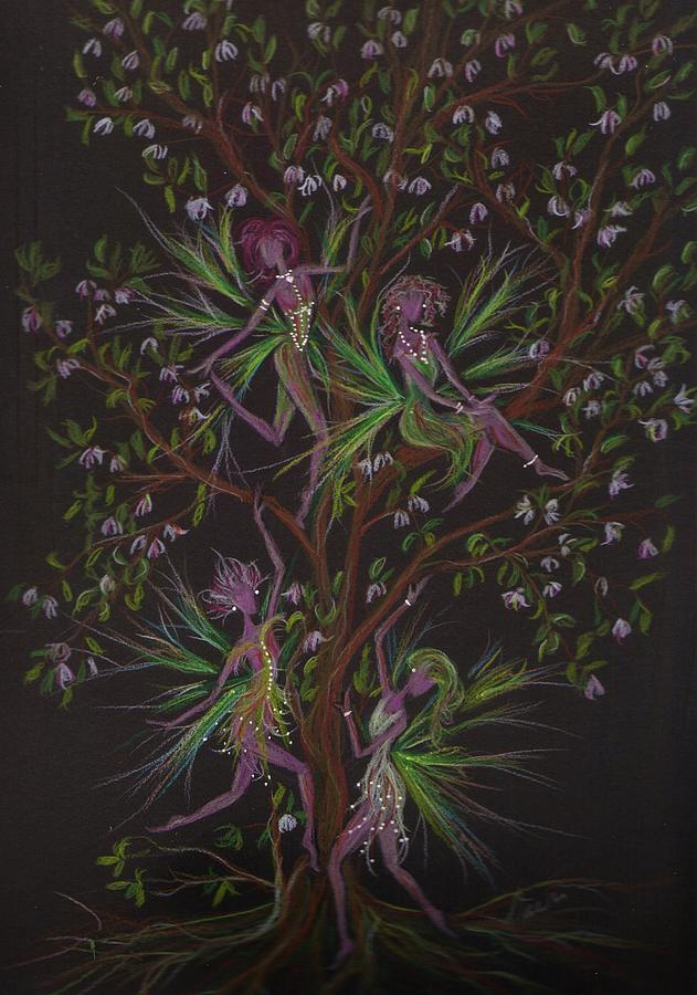 Wish upon an Apple Tree Drawing by Dawn Fairies