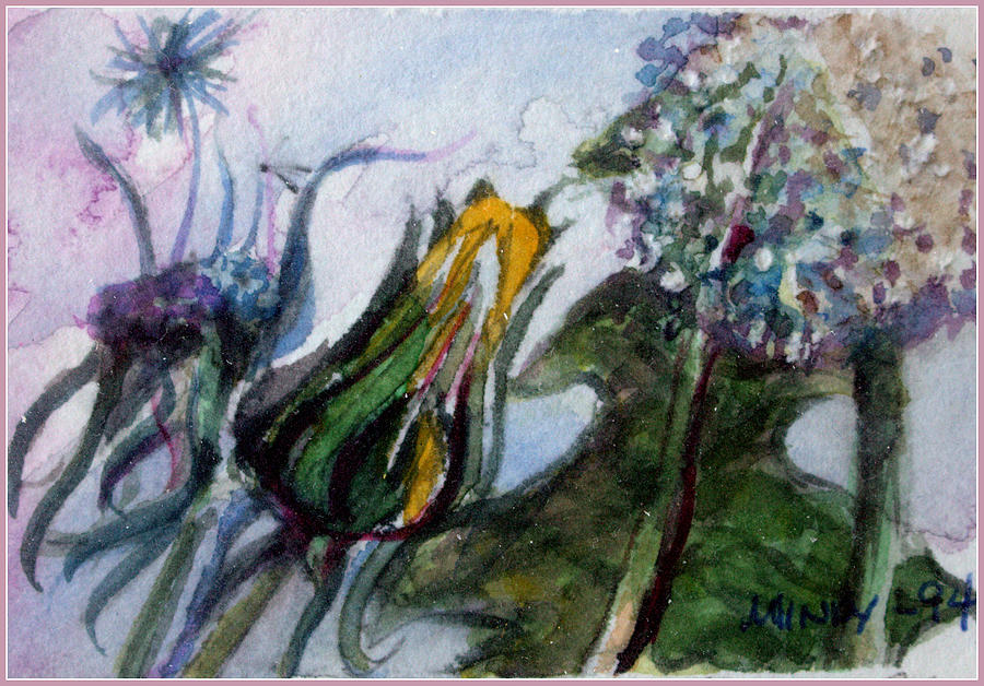 Wishers and Dandilions Painting by Mindy Newman