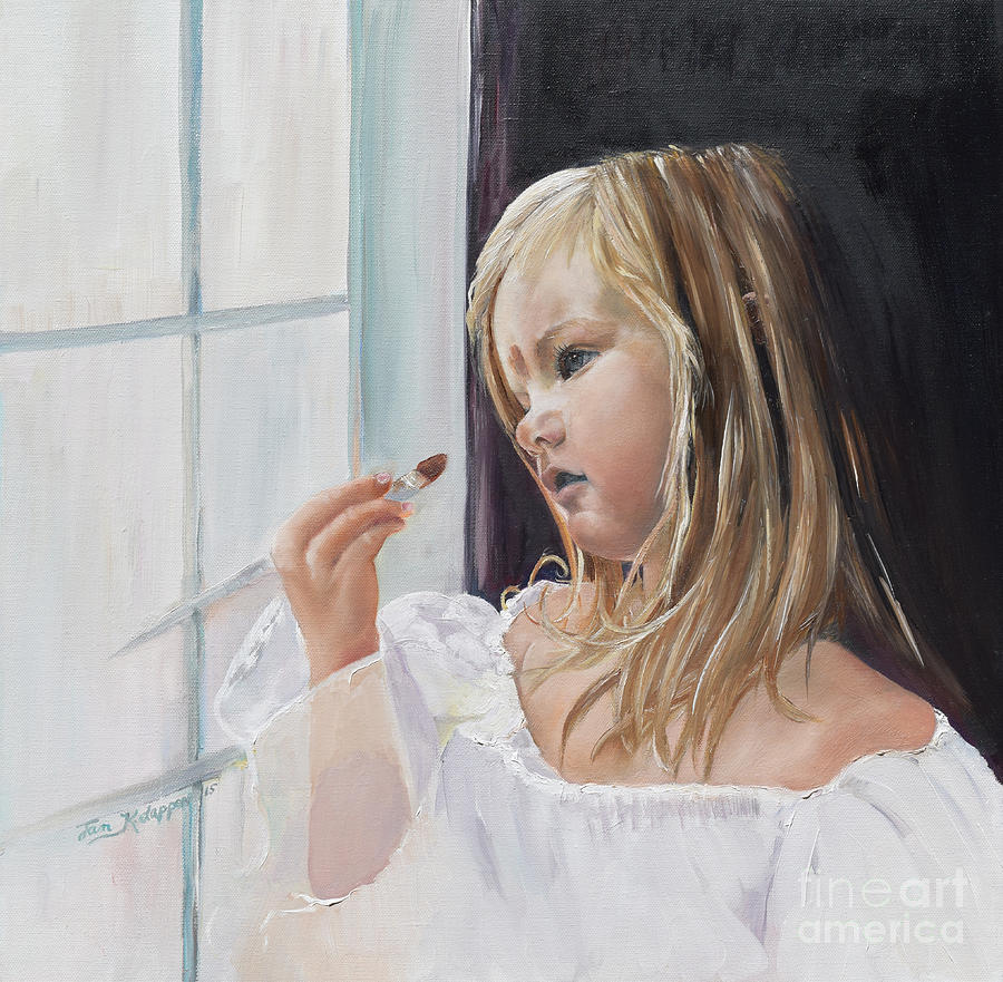 Wishful Thinking - Megan - Signed Painting by Jan Dappen