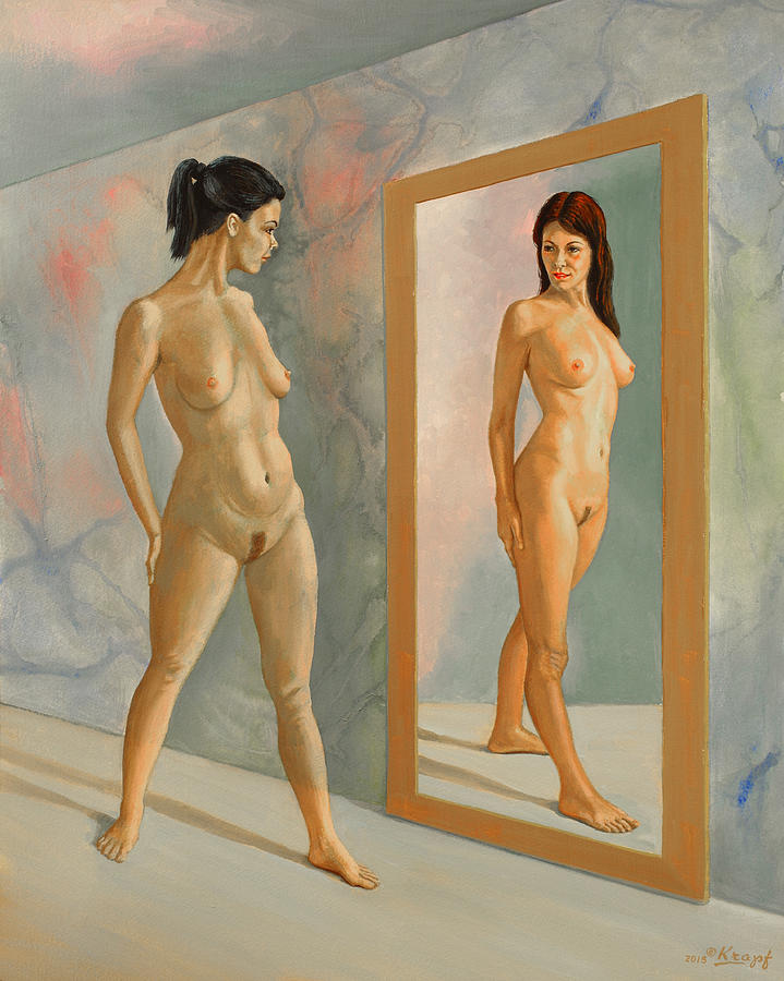 Figure Painting - Wishful Thinking by Paul Krapf Figure Painting - Wishful Thinking by Paul Krapf
