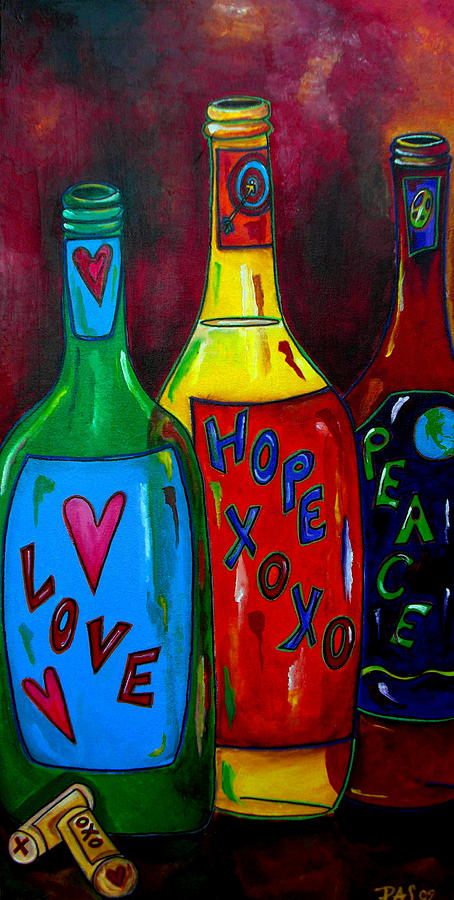 Wishful Wine Painting by Patti Schermerhorn