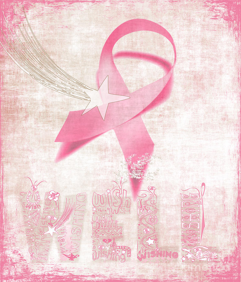 Wishing Well Breast Cancer Digital Art by Laura Brightwood