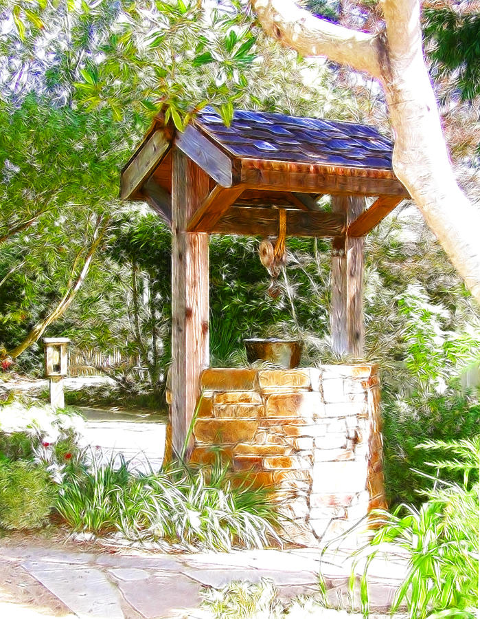 Wishing Well Cambria Pines Lodge Photograph by Arline Wagner
