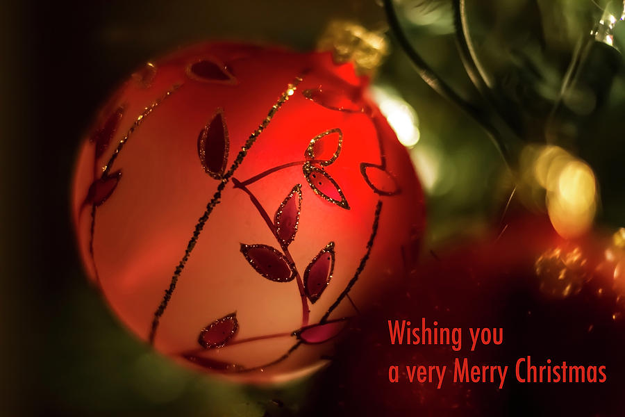 Wishing you a vary merry christmas card Photograph by Sven Brogren